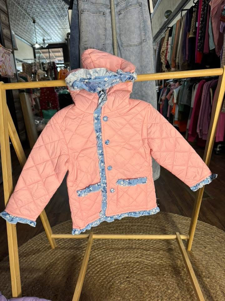 Quilted Girls Ruffle Jacket {RTS}