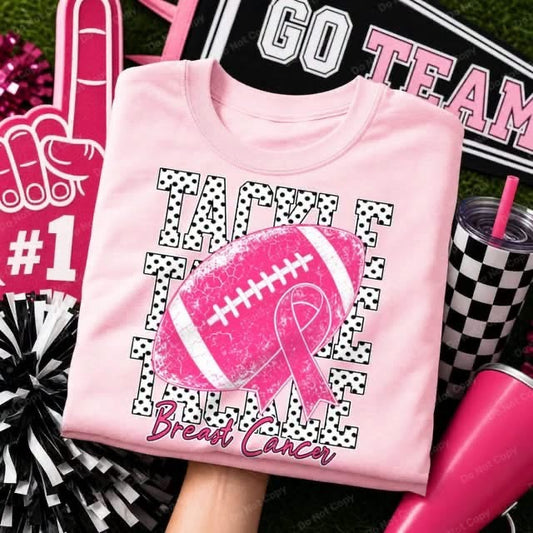Pre-Order: Pink Out Tee or Crew TACKLE BREAST CANCER