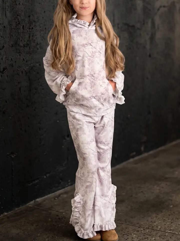 Pre-Order: Hooded Ruffle Pocket Lounge Set