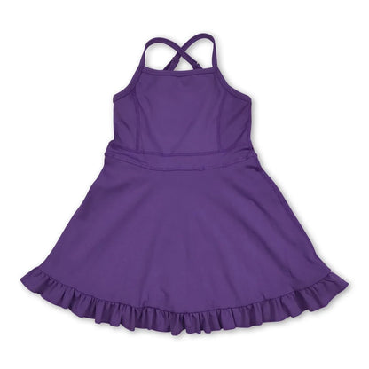 Pre-Order: Yoga Crossback Dresses with attached shorts