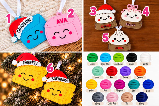 Pre-Order: PERSONALIZED DUMPLING SQUISHY ORNAMENTS