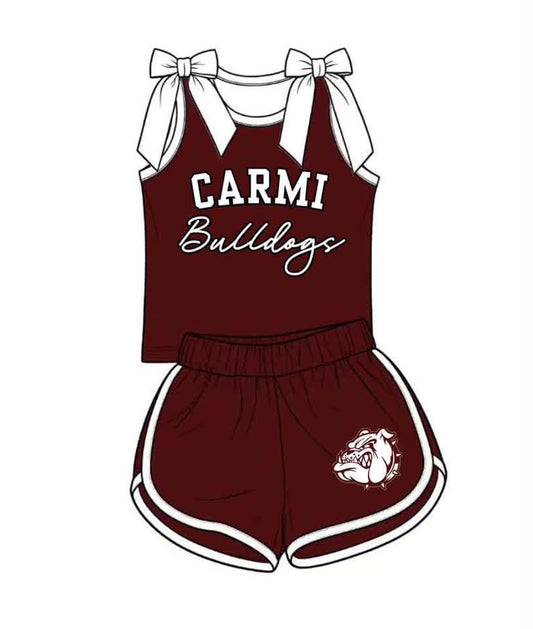 Pre-Order: Yoga Tank & Shorts Set  Carmi Bulldogs