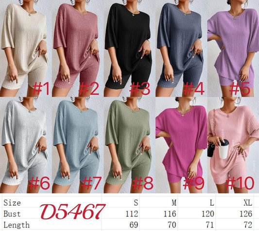 Pre-Order: Ribbed Oversized Tee & Biker Shorts - Salt Threads