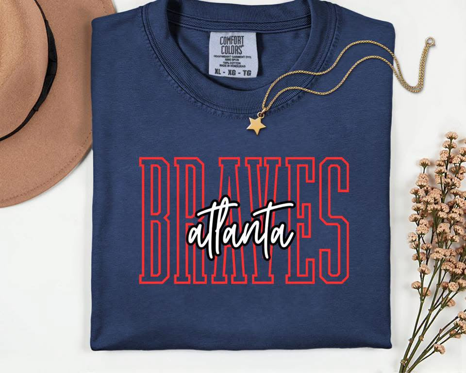 Pre-Order: School Spirit Mascot Tee Atlanta Braves on Navy