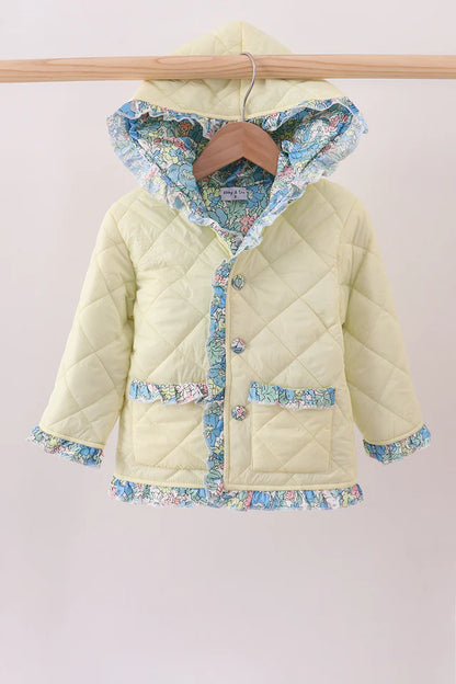 Quilted Girls Ruffle Jacket {RTS}