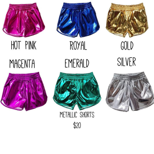 Ready To Ship: Metallic Girls Shorts