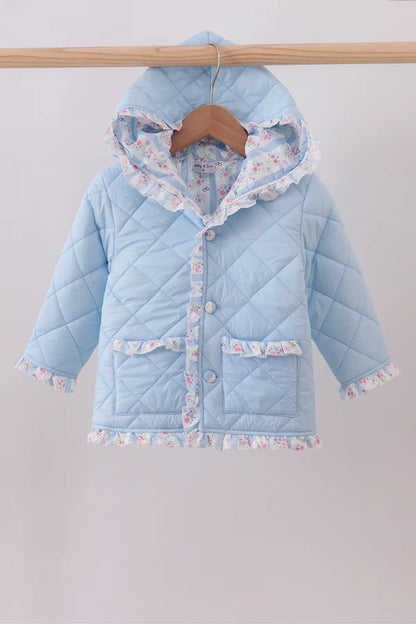 Quilted Girls Ruffle Jacket {RTS} – Salt Threads Quilted Girls Ruffle Jacket {RTS} – Salt Threads