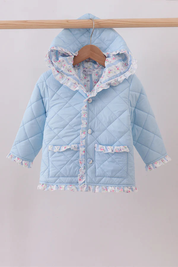 Quilted Girls Ruffle Jacket {RTS}