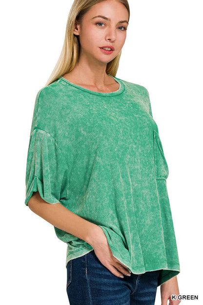 Ready to Ship: Acid Wash Pocket Tee - Salt Threads