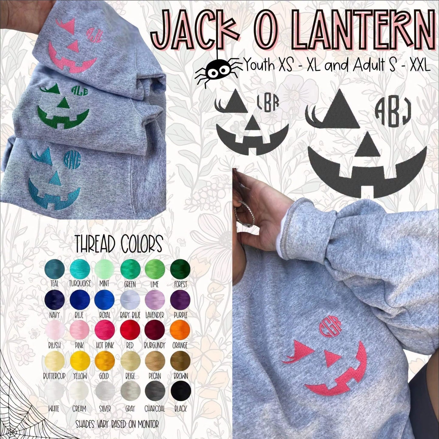 Pre-Order: Jack O Lantern Monograms