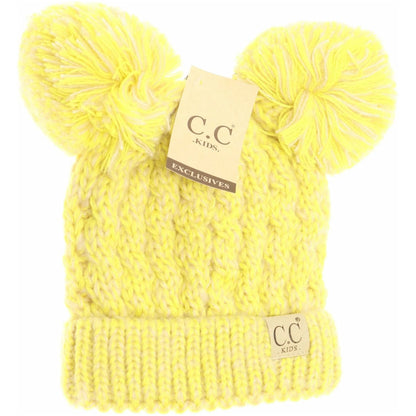 Kids CC Double Pom Beanie {RTS} - Salt Threads