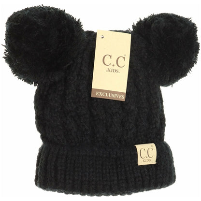 Kids CC Double Pom Beanie {RTS} - Salt Threads