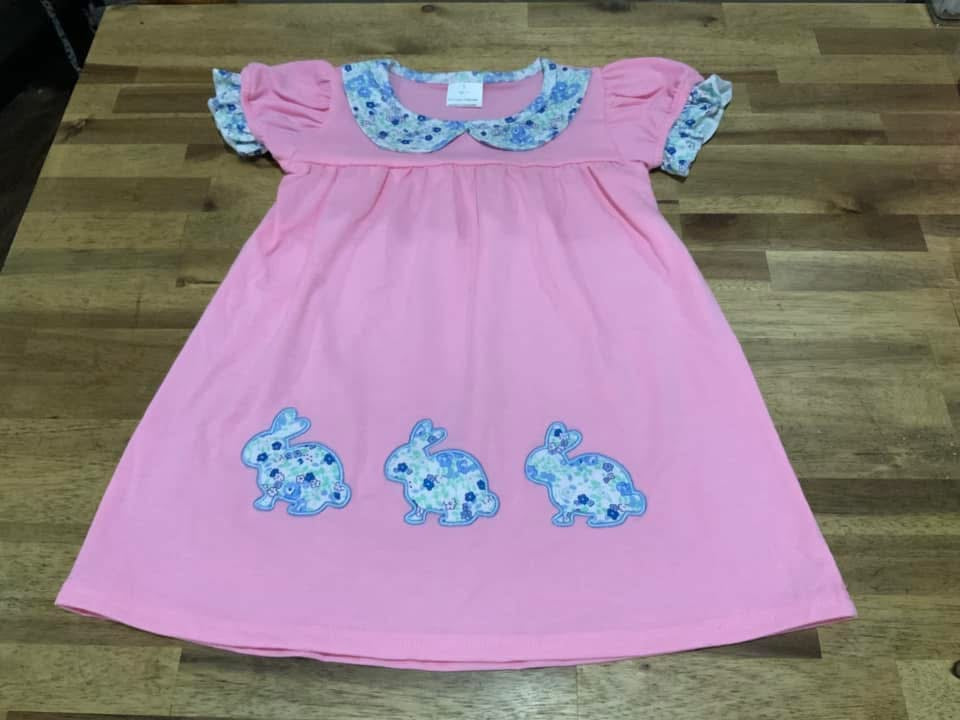 Blue Floral Bunny 🐰 Dress {RTS}