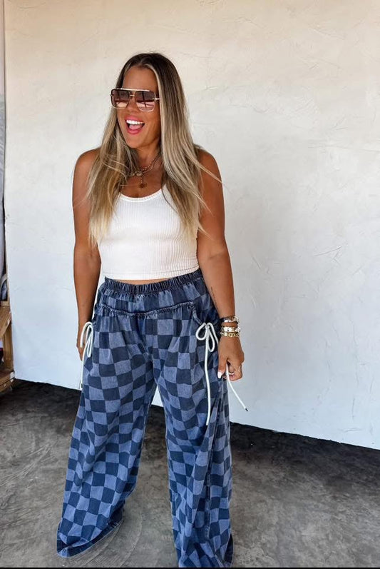 Pre-Order: Go With The Flow Checker Pants