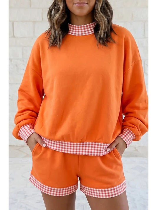 Pre-Order: Mock Neck Sweatshirt & Shorts Set