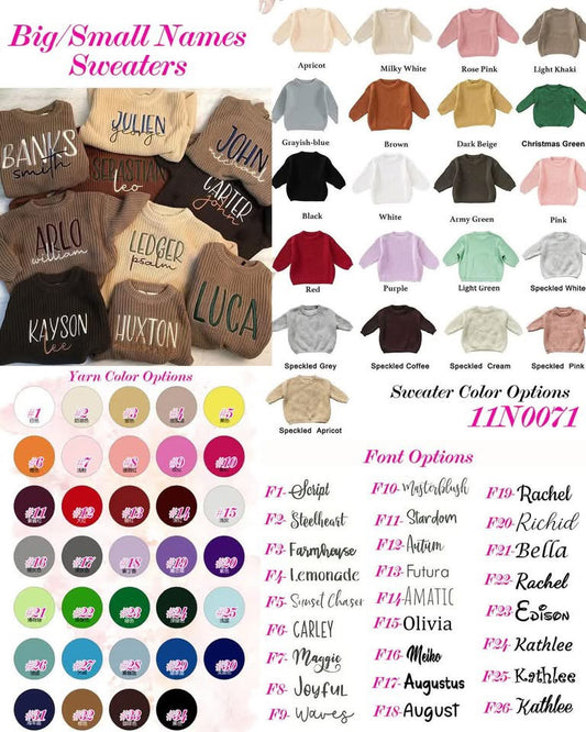 Pre-Order: Embroidered Kid’s Sweater