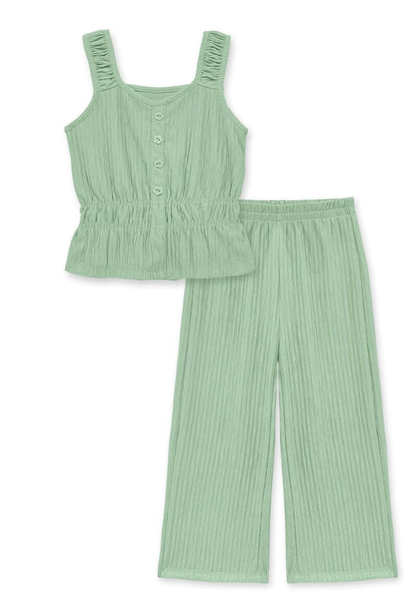 Ready to Ship: Girls Crinkle Pant Set