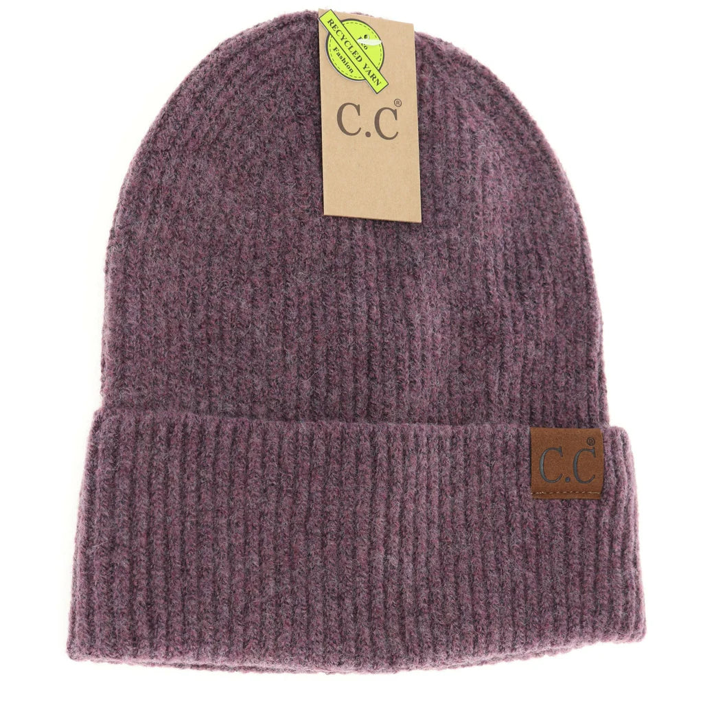 Unisex Adult Soft Ribbed Cuff C.C. Beanie