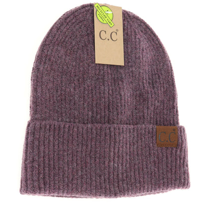 Unisex Adult Soft Ribbed Cuff C.C. Beanie