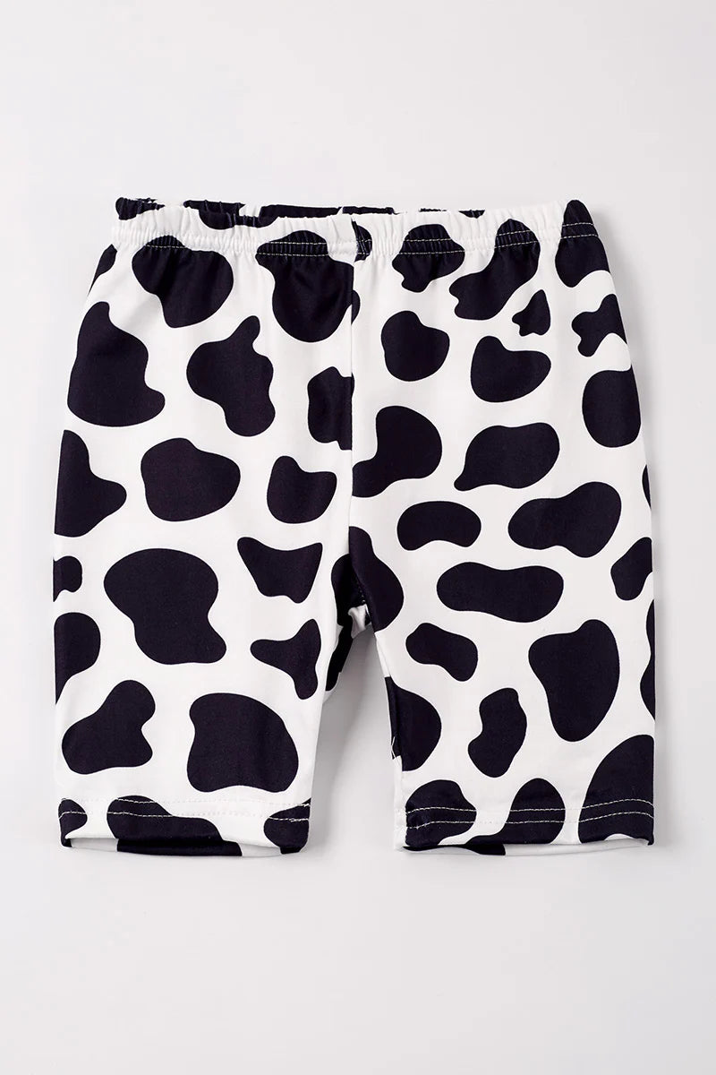 Cow Print Biker Shorts