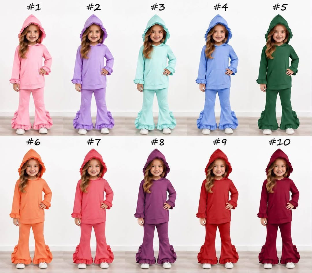 Pre-Order: Hooded Ruffle Lounge Sets