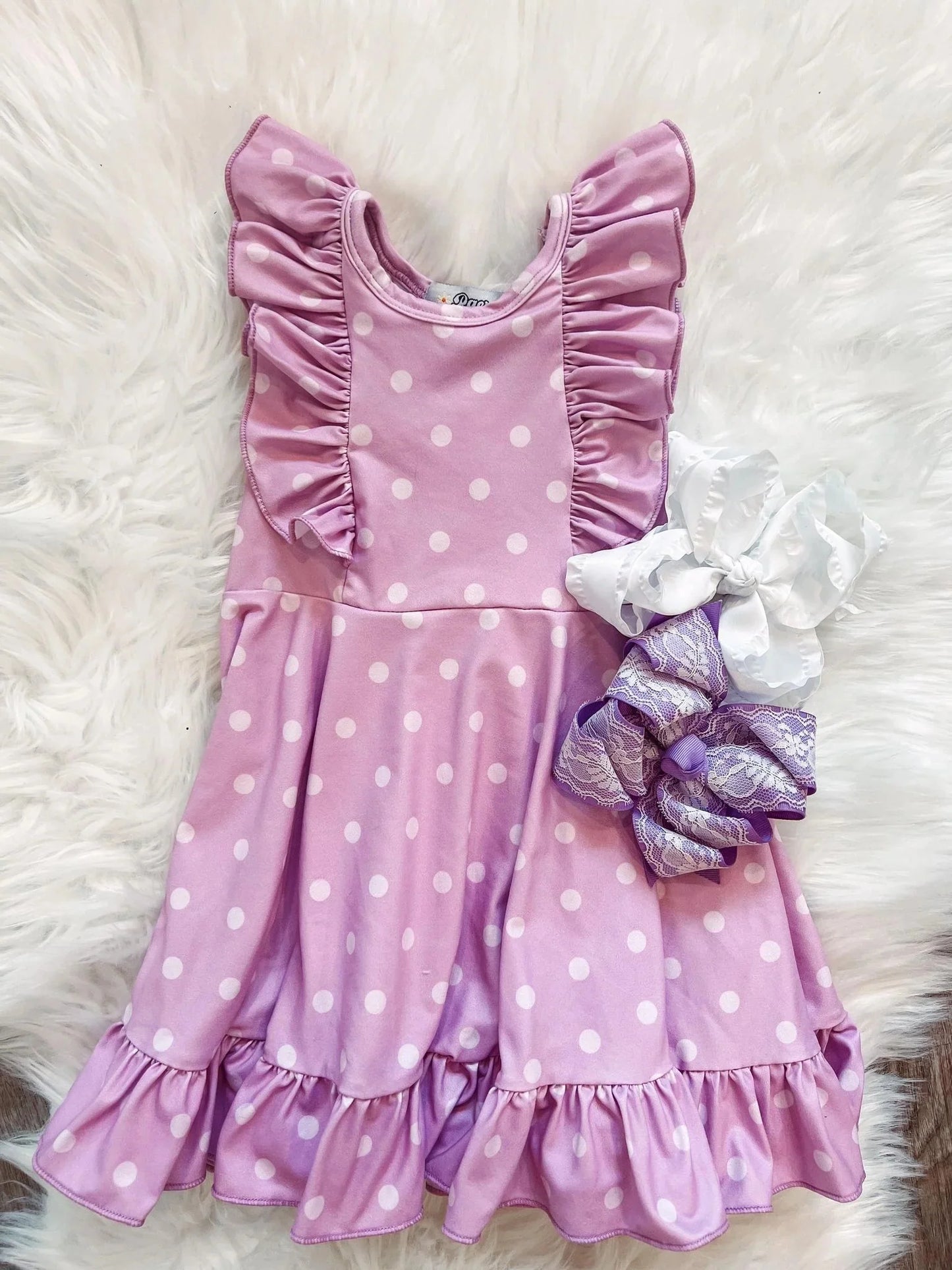 Purple Dottie Swing Dress {Ready to Ship}