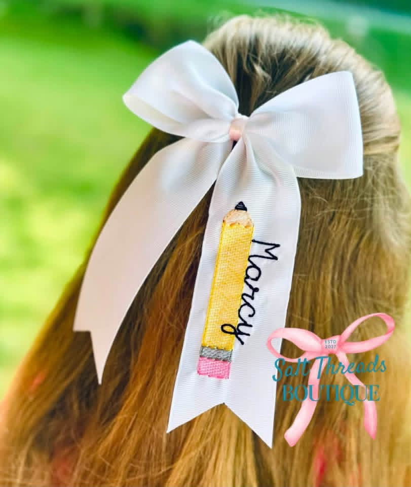Pre-Order: Back to School Name Bow