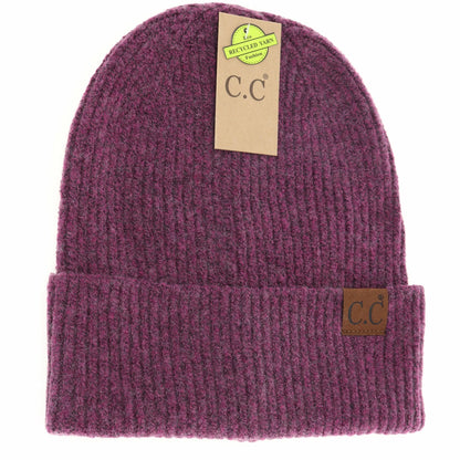 Unisex Adult Soft Ribbed Cuff C.C. Beanie