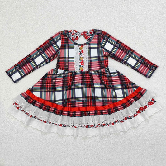 Girls Plaid Ruffle Dress {RTS}