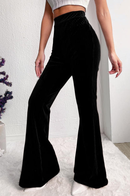 Ready To Ship: High Waist Corded Flare Pants