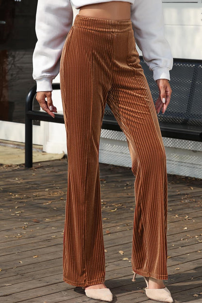 Ready To Ship: High Waist Corded Flare Pants