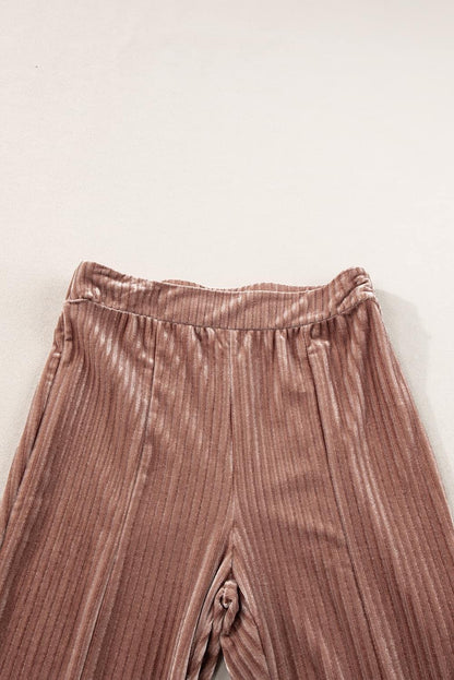 Ready To Ship: High Waist Corded Flare Pants