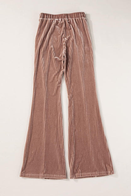 Ready To Ship: High Waist Corded Flare Pants