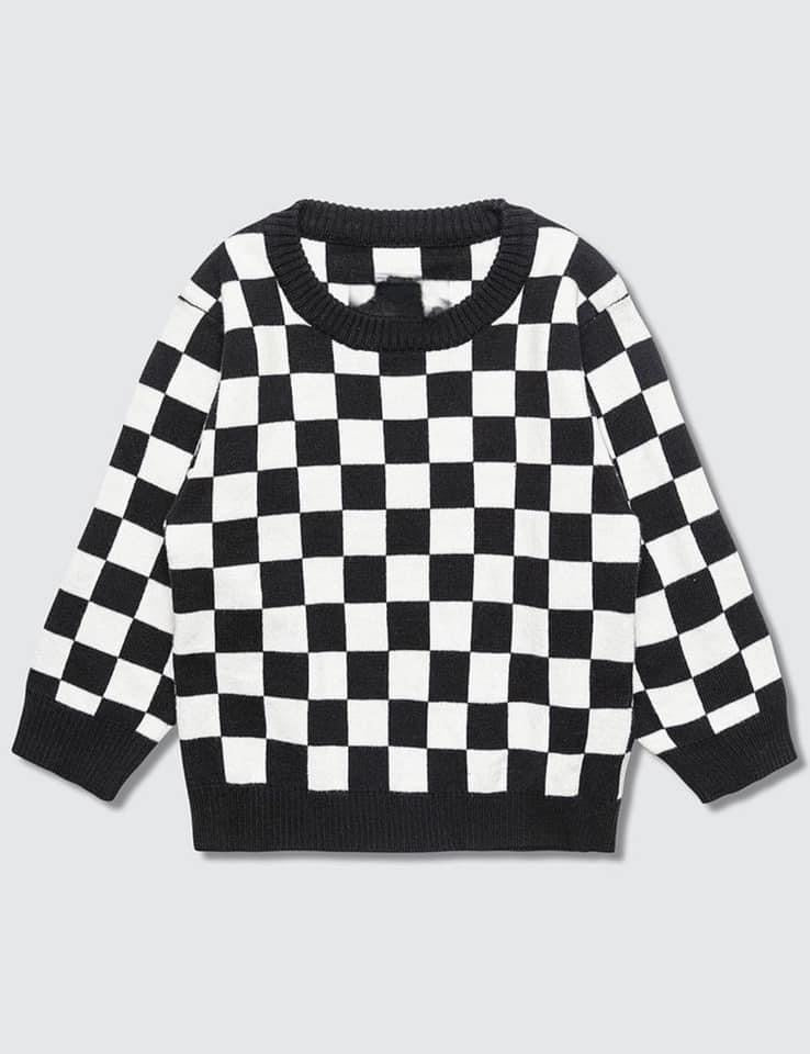 Kids Checkered Knit Sweaters {RTS} Children’s