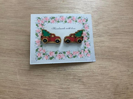 Christmas Truck Earrings {RTS}