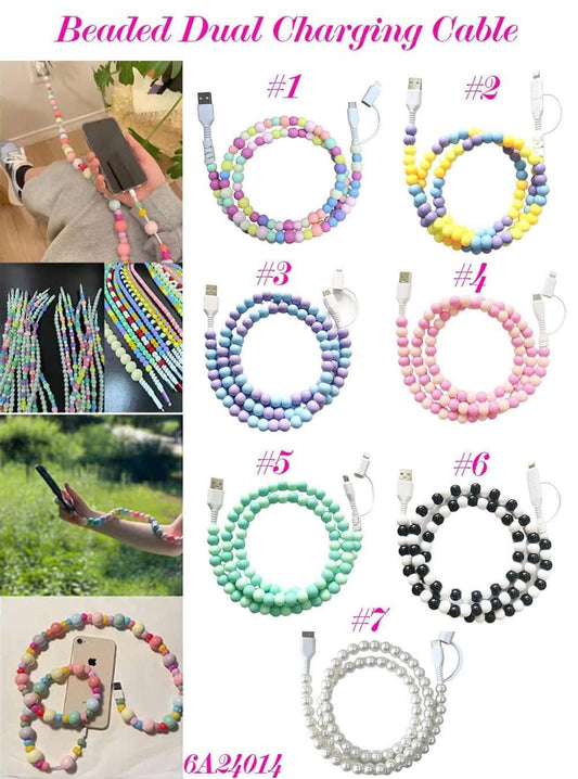 Pre-Order: Beaded Dual Charging Cable