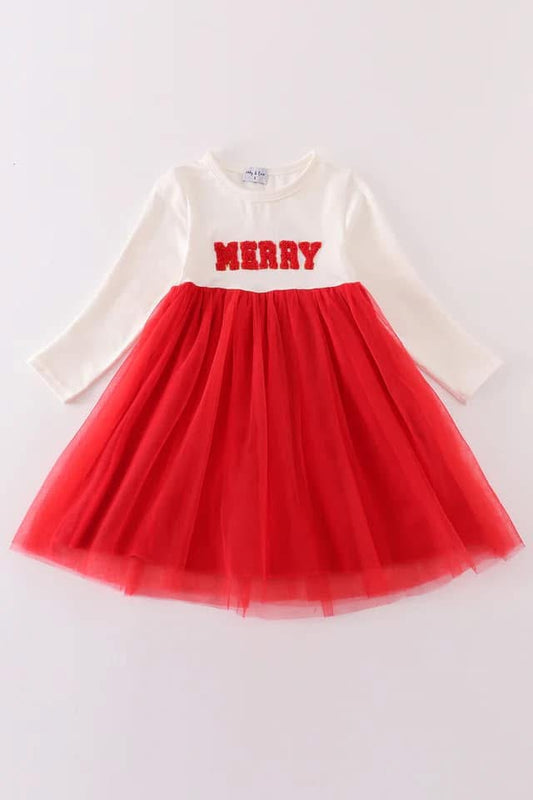 Merry French Knot TuTu Dress {RTS}