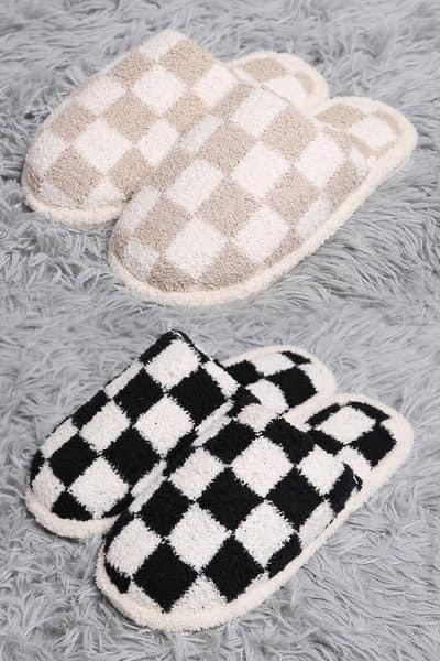 Checkered Slippers {RTS}