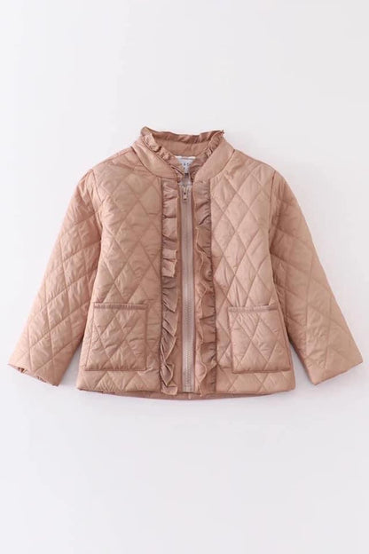 Quilted Girls Ruffle Jacket {RTS}