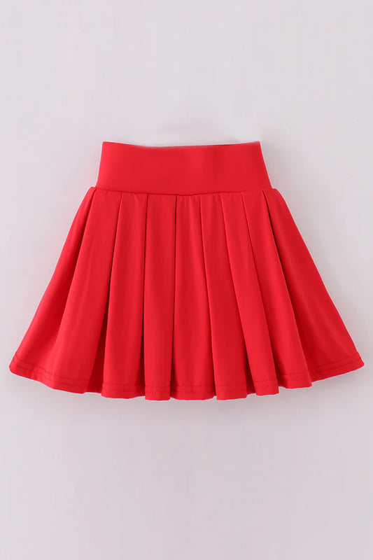 Ready to Ship: Red Pleated Skort