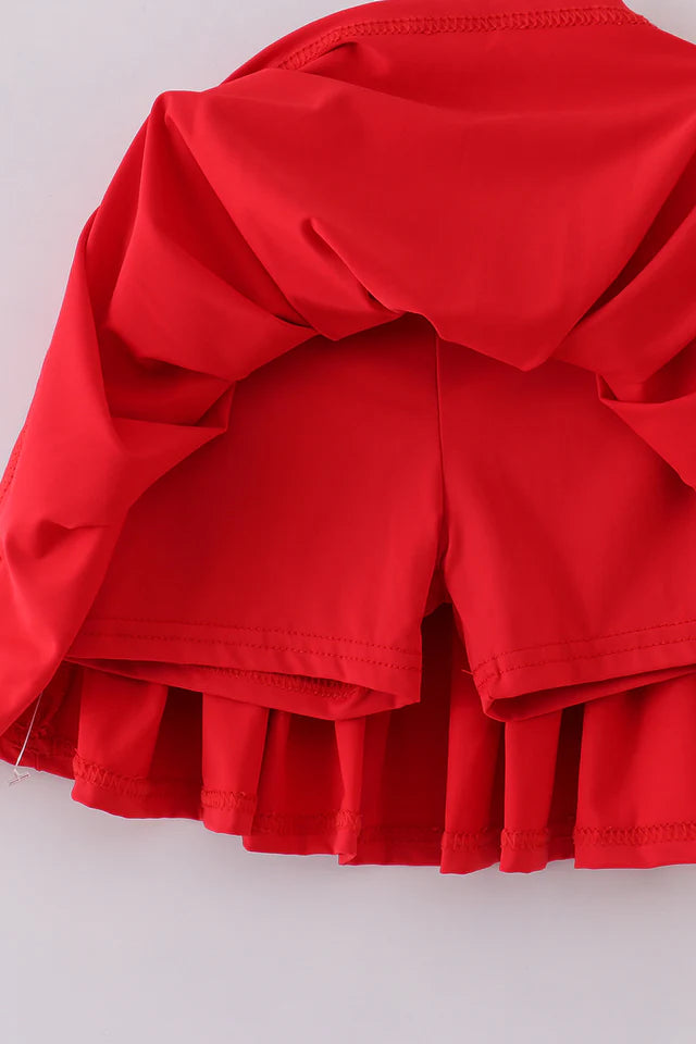 Ready to Ship: Red Pleated Skort - Salt Threads