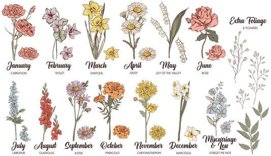 Pre-Order: Personalized Birth Flower Tees/Crews/Totes/Digital