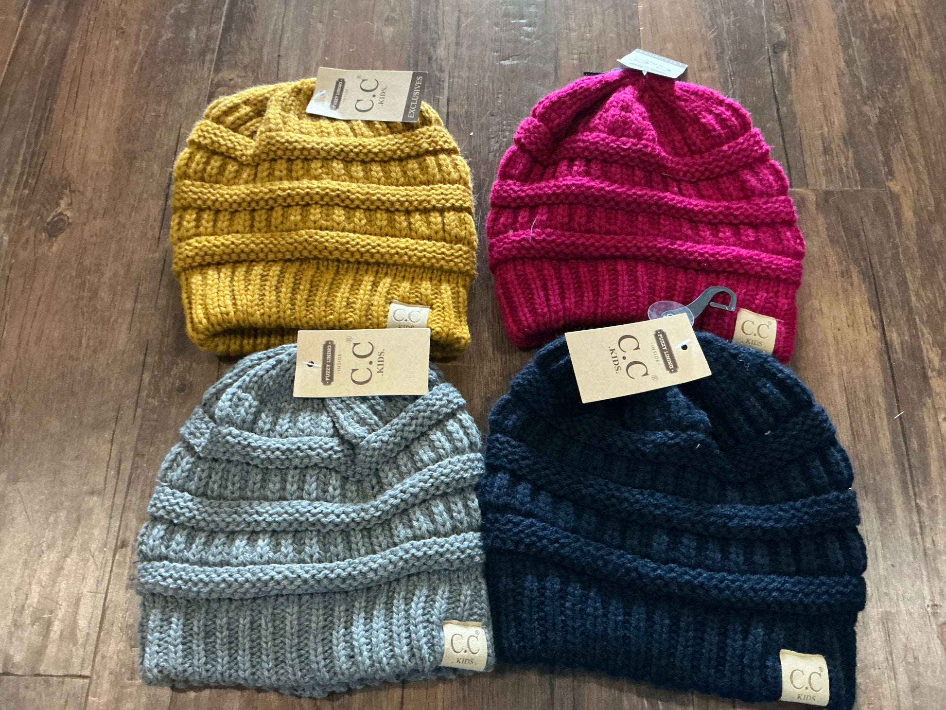 Kids Solid Fuzzy Lined CC Beanie - Salt Threads