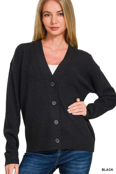 Black Sweater Cardigan {RTS}