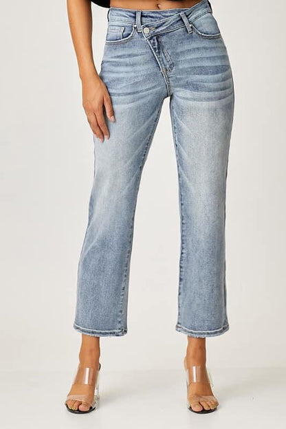 Risen Crossover Straight Jeans {Ready to Ship}