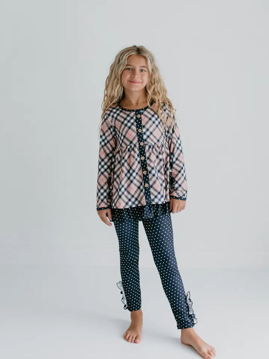 Pre-Order: Ruffle Pocket Button Legging Sets