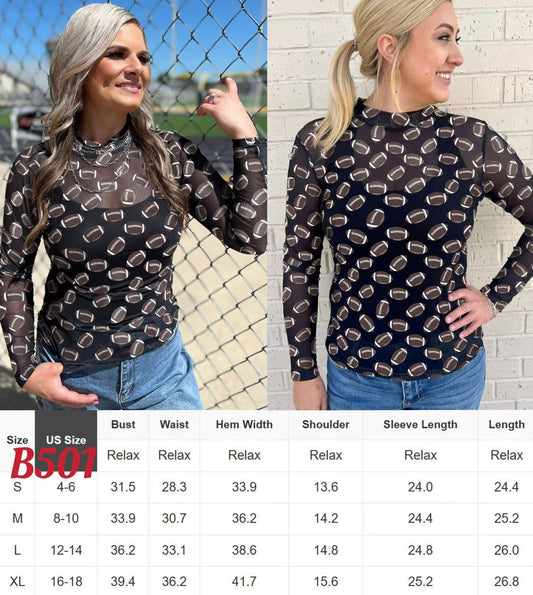 Pre-Order: Mesh Long Sleeve Football Top