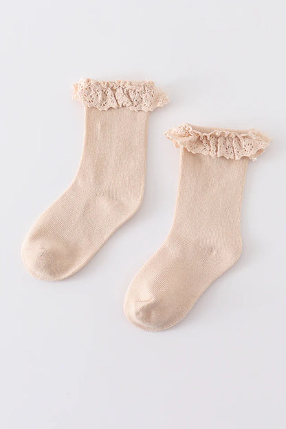 Ready to Ship: Knit Lace Girls Socks