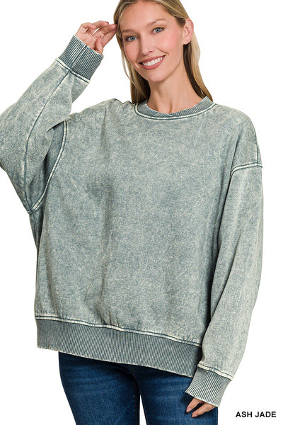 Incoming Pre-Order: Acid Wash Oversized Fleece Pullover