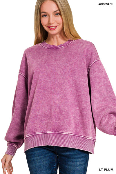 Incoming Pre-Order: Acid Wash Oversized Fleece Pullover
